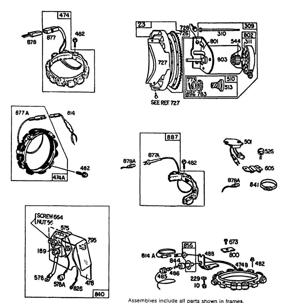 Starter Motor And Magneto Model No. 252415-0248-01 Diagram and Parts List for 8799-1-XR  Briggs and Stratton Generator